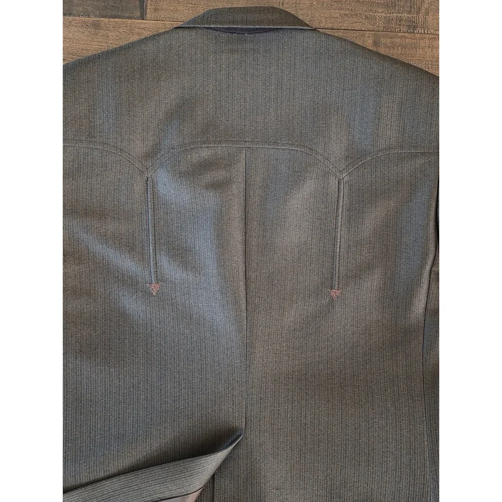 VTG RARE 70s Circle S Western Urban Wear Brown Textured Blazer Pants 44R USA